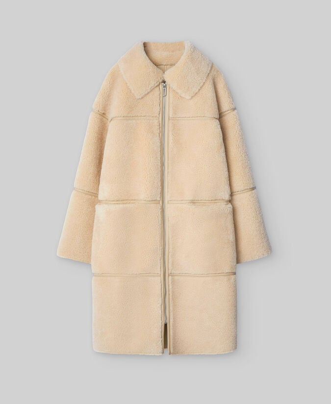 Adolfo Dominguez Abrigo Largo Borreguito Mujer