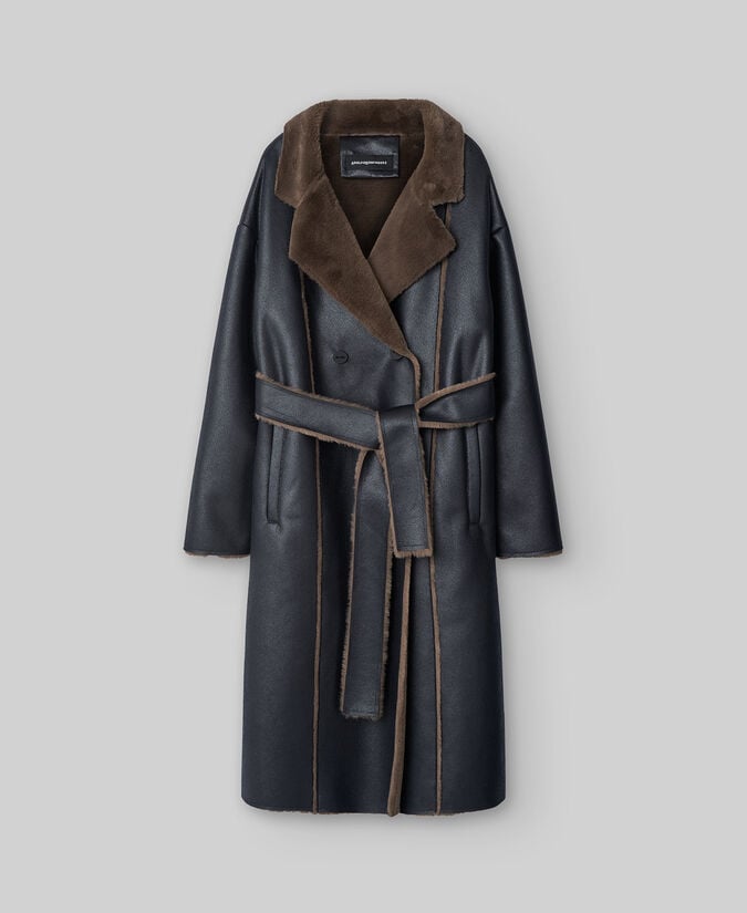 Adolfo Dominguez Abrigo Largo Piel No Piel Mujer