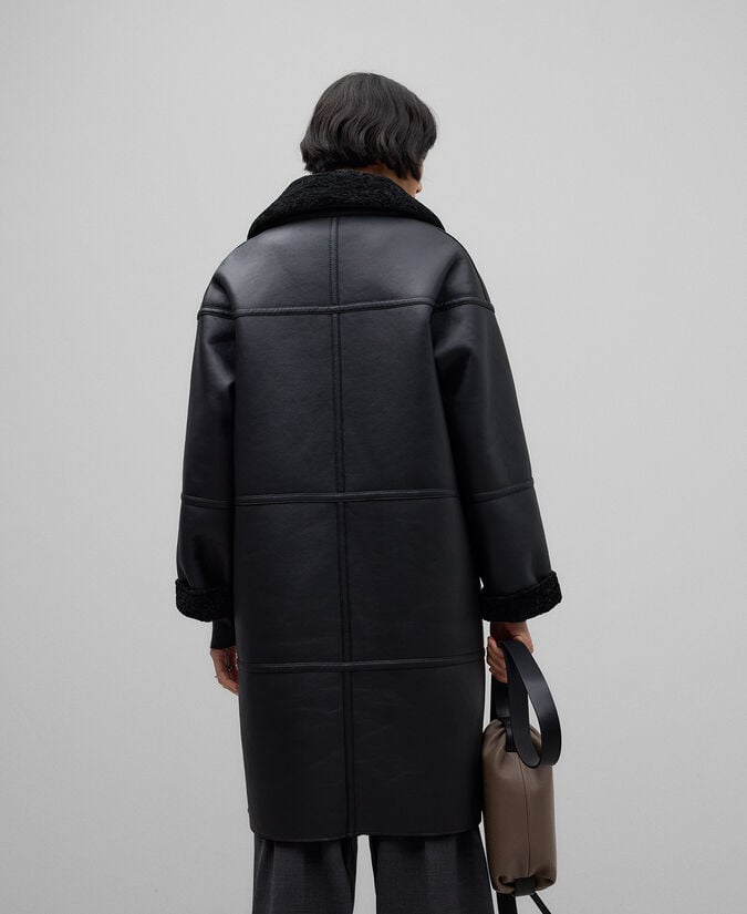 Adolfo Dominguez Abrigo Largo Piel No Piel Mujer