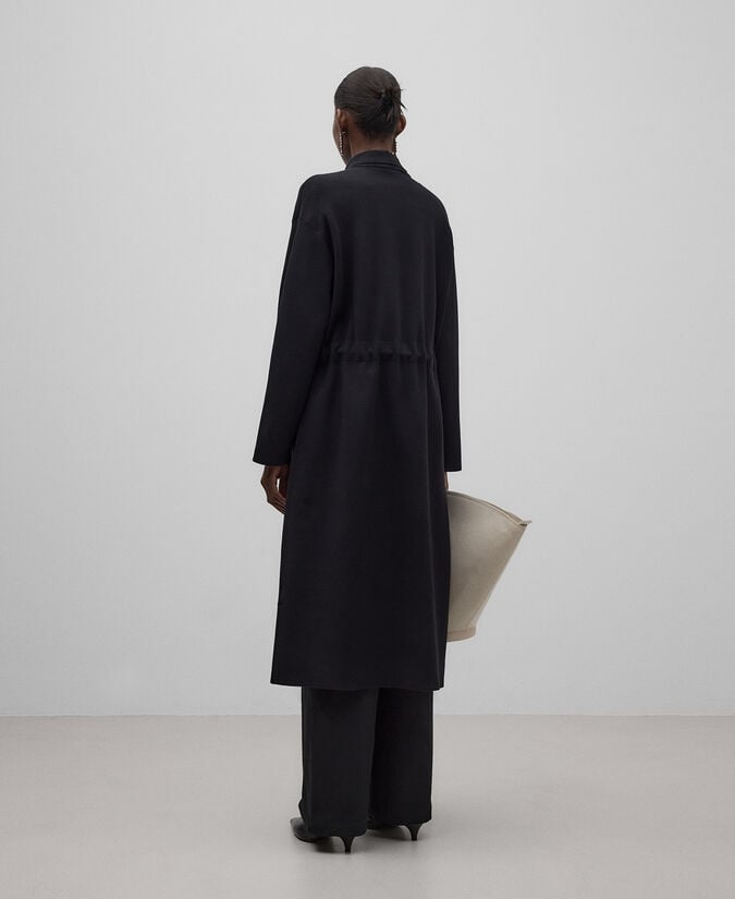 Adolfo Dominguez Abrigo Punto Negro Mujer