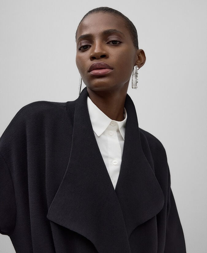 Adolfo Dominguez Abrigo Punto Negro Mujer