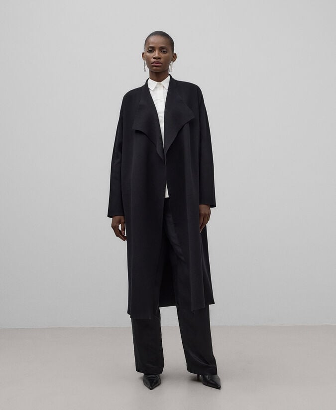 Adolfo dominguez Abrigo punto negro mujer