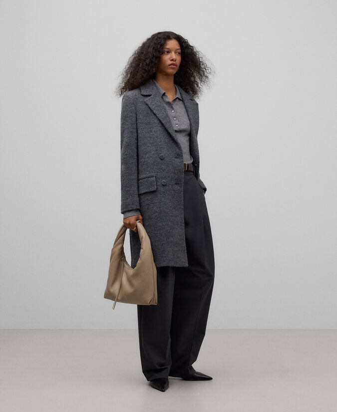 Adolfo dominguez Abrigo sastre mezcla lana mujer