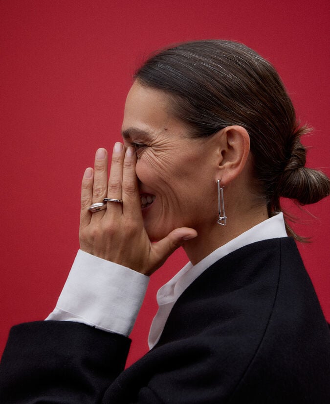 Adolfo Dominguez Anillo Circular Aplanado Mujer