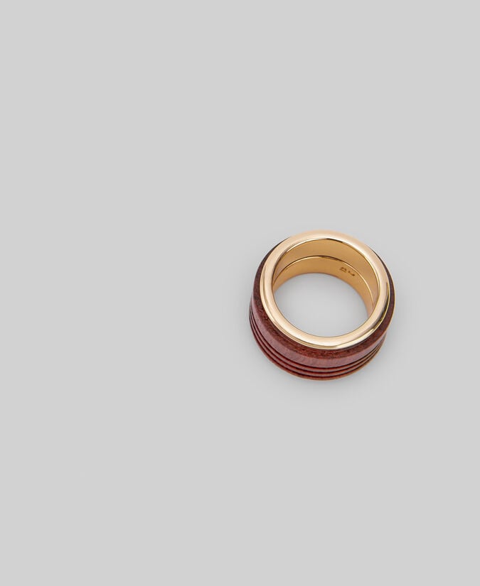 Adolfo Dominguez Anillo Ladrillo Madera Mujer
