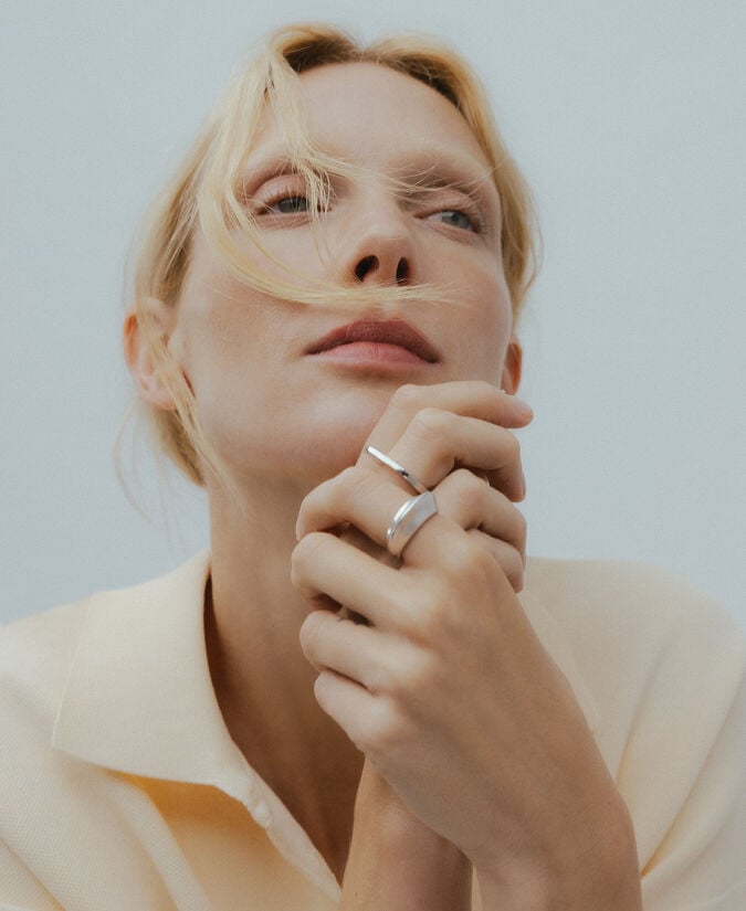 Adolfo Dominguez Anillos Combinados Bicolor Mujer