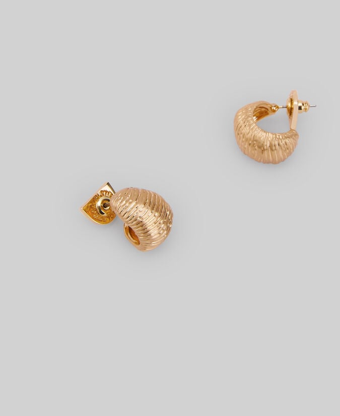 Adolfo dominguez Aros dorados relieve concha mujer