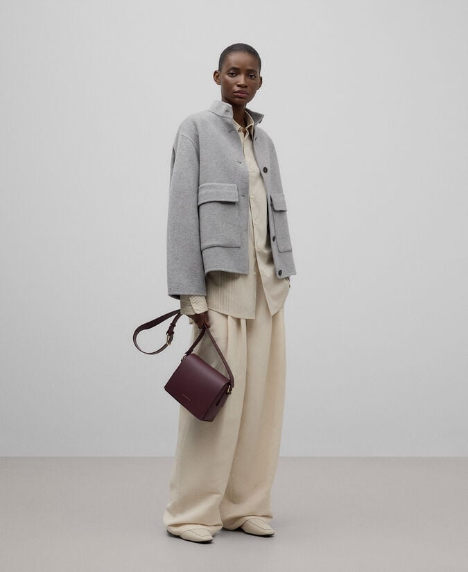 Adolfo Dominguez Bandolera Cuadrada Piel Mujer