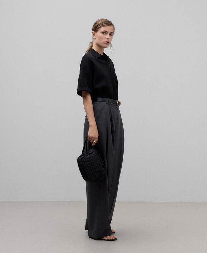 Adolfo Dominguez Bandolera Mediana Crinkle Mujer