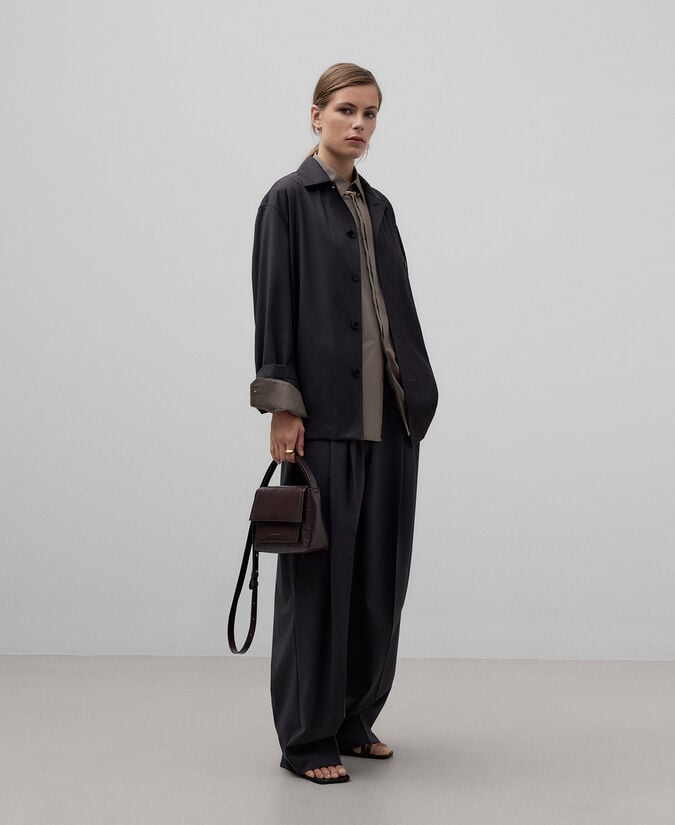 Adolfo Dominguez Bandolera Mini Craquelada Mujer