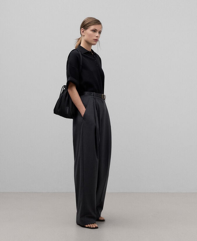 Adolfo Dominguez Bandolera Pequeña Crinkle Mujer