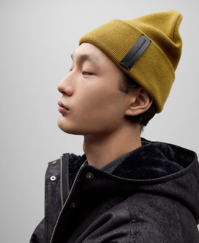 Adolfo Dominguez Beanie Algodón Logo Hombre