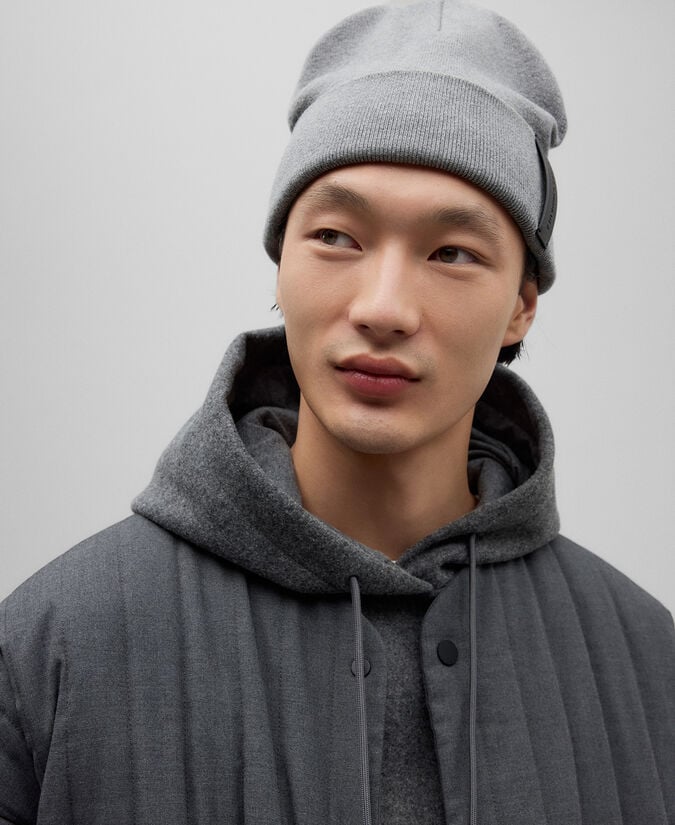 Adolfo Dominguez Beanie Algodón Logo Hombre