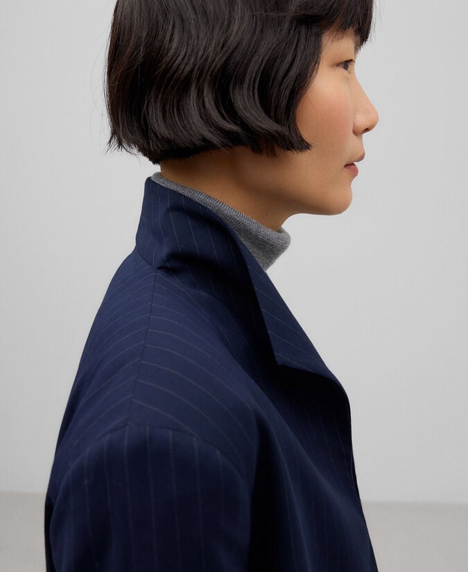 Adolfo Dominguez Blazer Abierta Rayas Mujer