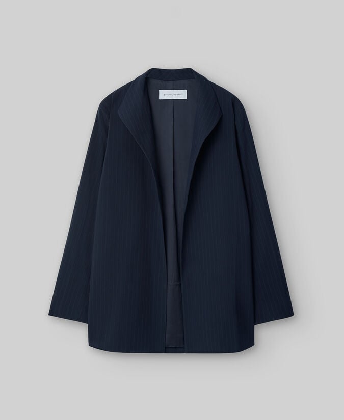 Adolfo Dominguez Blazer Abierta Rayas Mujer