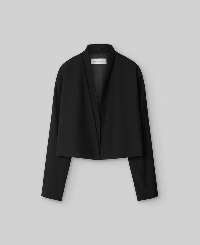 Adolfo Dominguez Blazer Corta Cuello Tira Mujer