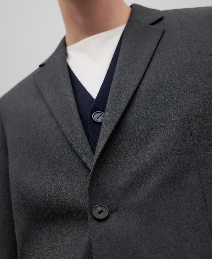 Adolfo Dominguez Blazer Estructurada Gris Hombre