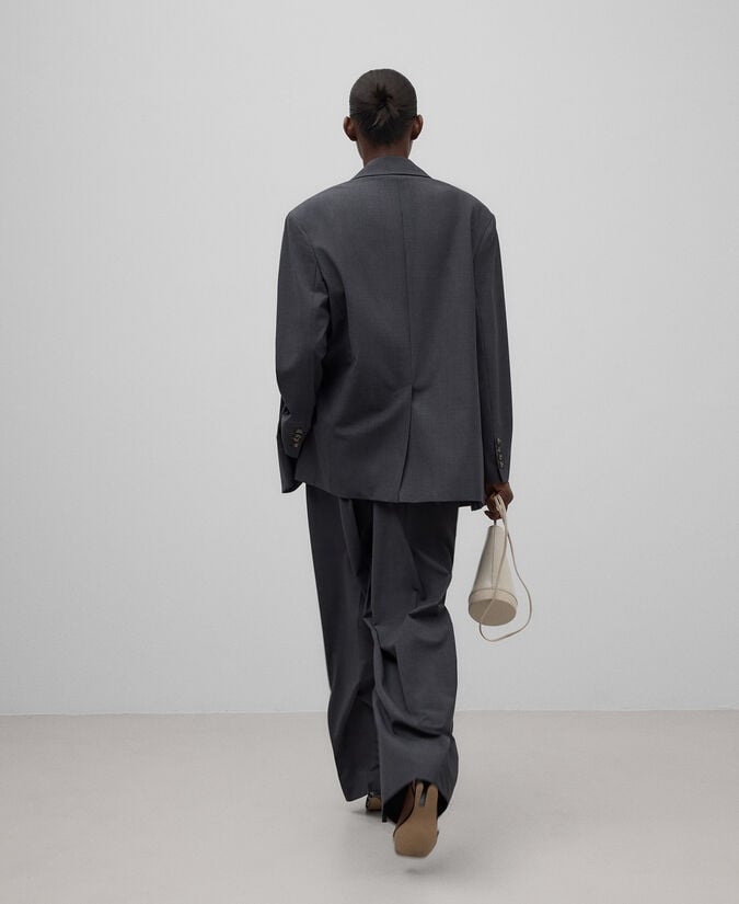 Adolfo Dominguez Blazer Sastre Gris Marengo Mujer