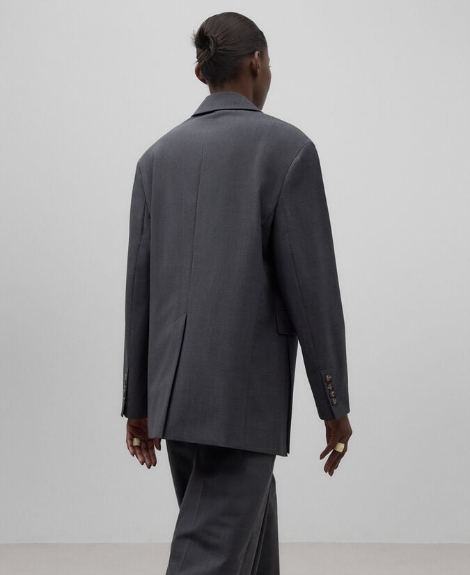 Adolfo Dominguez Blazer Sastre Gris Marengo Mujer