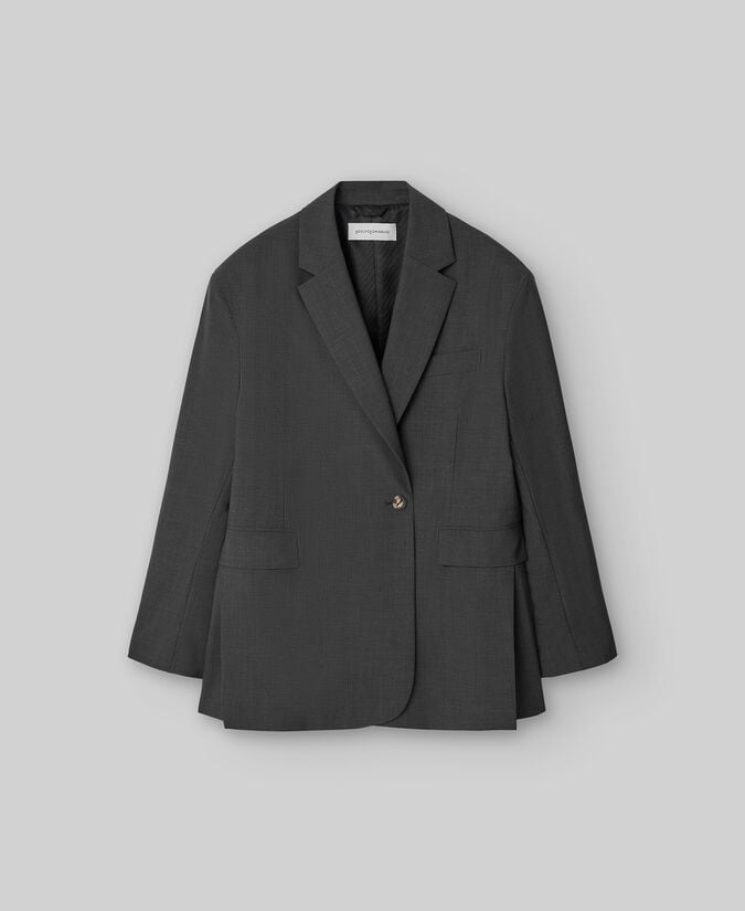 Adolfo Dominguez Blazer Sastre Gris Marengo Mujer