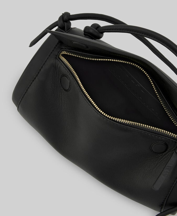 Adolfo Dominguez Bolso Cilíndrico Piel Negro Mujer