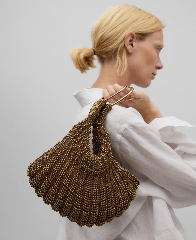 Adolfo Dominguez Bolso De Cóctel Abalorios Mujer