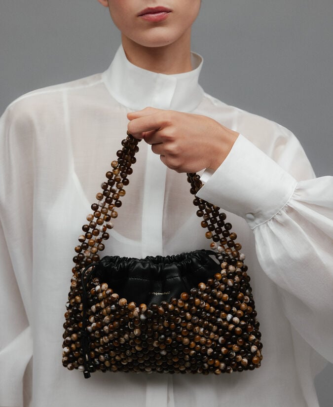 Adolfo Dominguez Bolso De Cóctel Abalorios Mujer