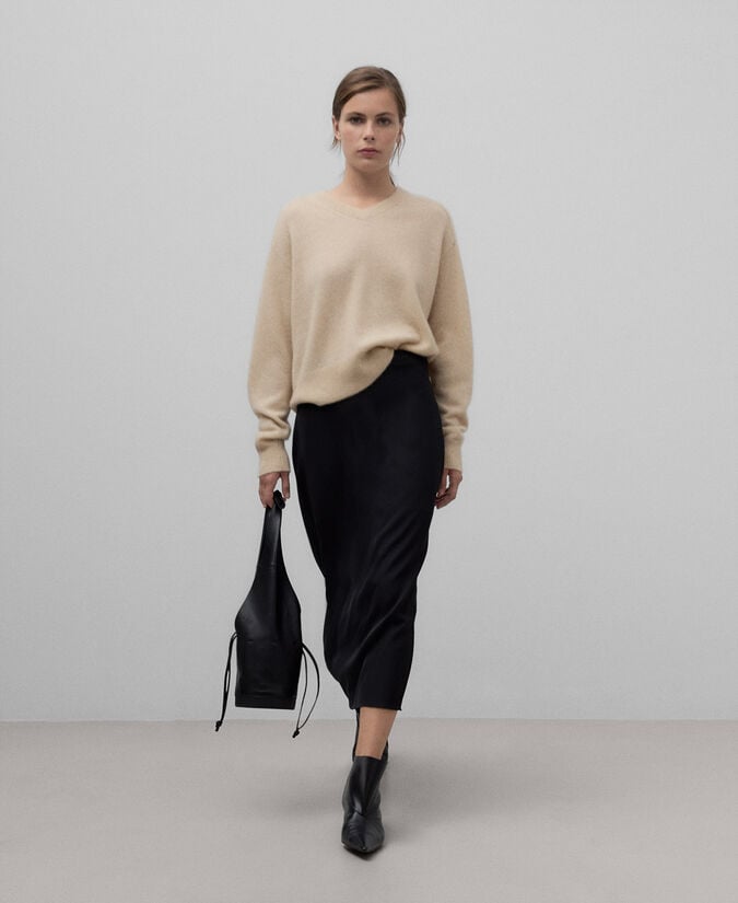 Adolfo Dominguez Botín Caña Asimétrica Piel Mujer