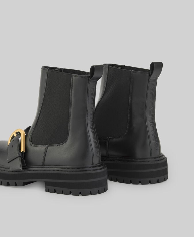 Adolfo Dominguez Botín Piel Hebilla Mujer