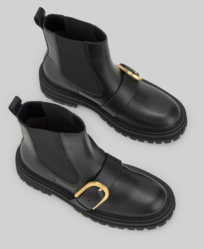 Adolfo dominguez Botín piel hebilla mujer