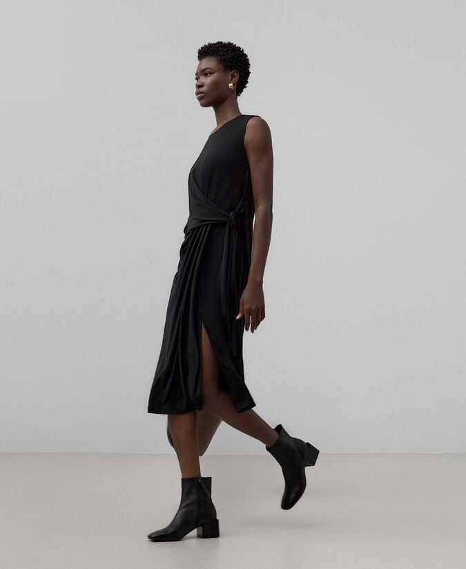 Adolfo Dominguez Botín Piel Negro Mujer