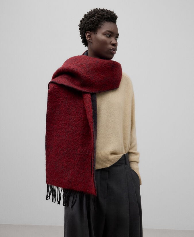 Adolfo Dominguez Bufanda Bicolor Textura Mujer