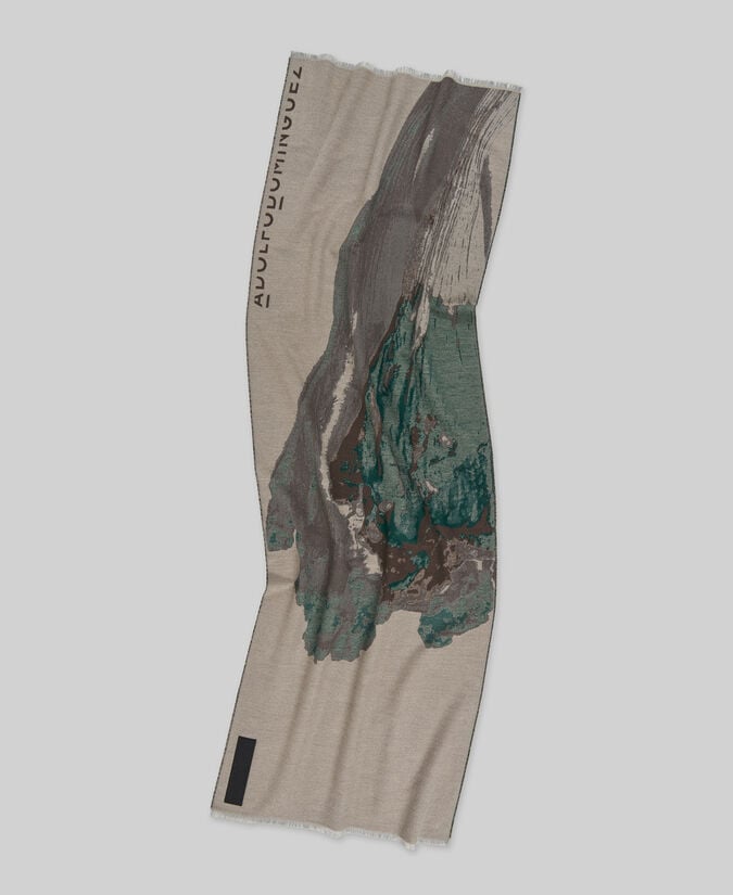 Adolfo dominguez Bufanda jacquard estampada mujer