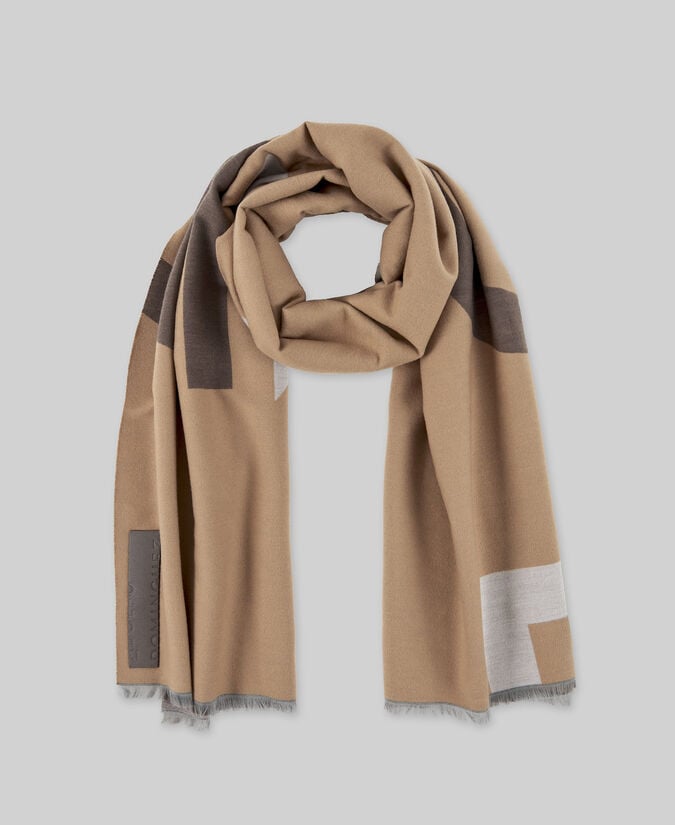 Adolfo Dominguez Bufanda Jacquard Maxi Logo Mujer