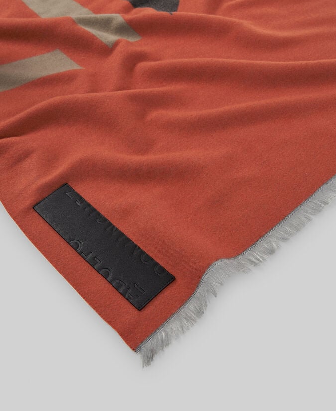 Adolfo Dominguez Bufanda Jacquard Maxi Logo Mujer