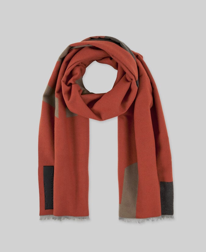 Adolfo Dominguez Bufanda Jacquard Maxi Logo Mujer