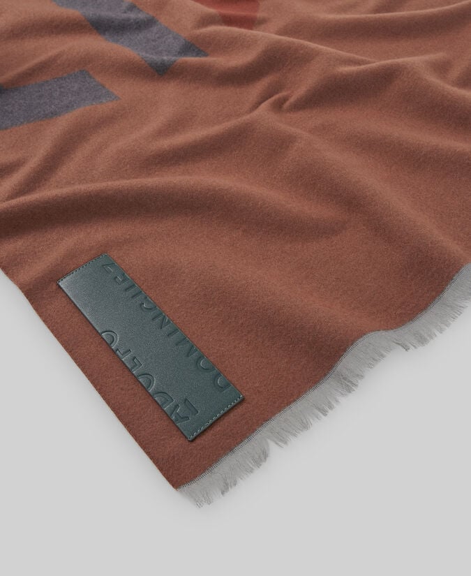 Adolfo Dominguez Bufanda Jacquard Maxi Logo Mujer