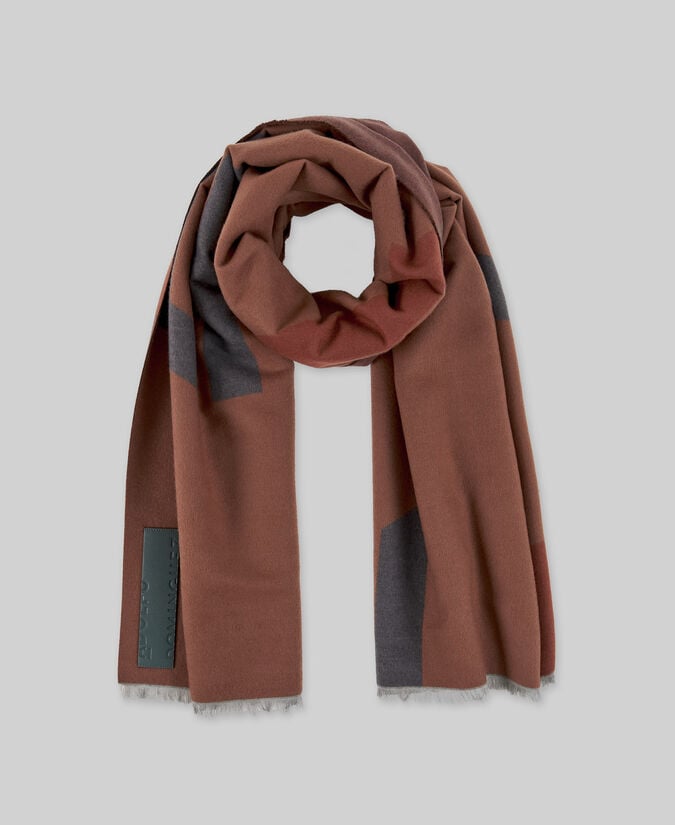 Adolfo Dominguez Bufanda Jacquard Maxi Logo Mujer