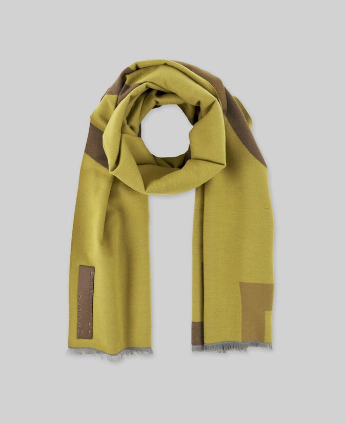 Adolfo Dominguez Bufanda Jacquard Maxi Logo Mujer