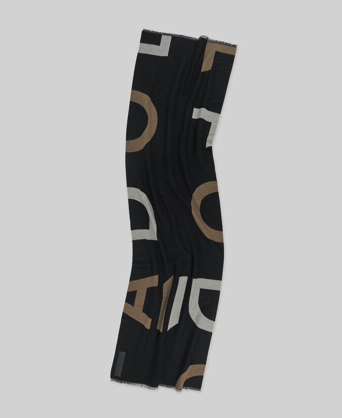 Adolfo dominguez Bufanda jacquard maxi logo mujer