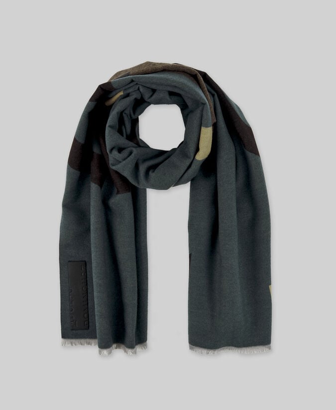 Adolfo Dominguez Bufanda Jacquard Maxi Logo Mujer