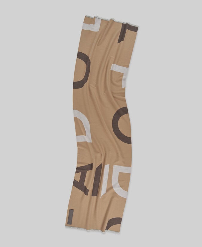 Adolfo dominguez Bufanda jacquard maxi logo mujer