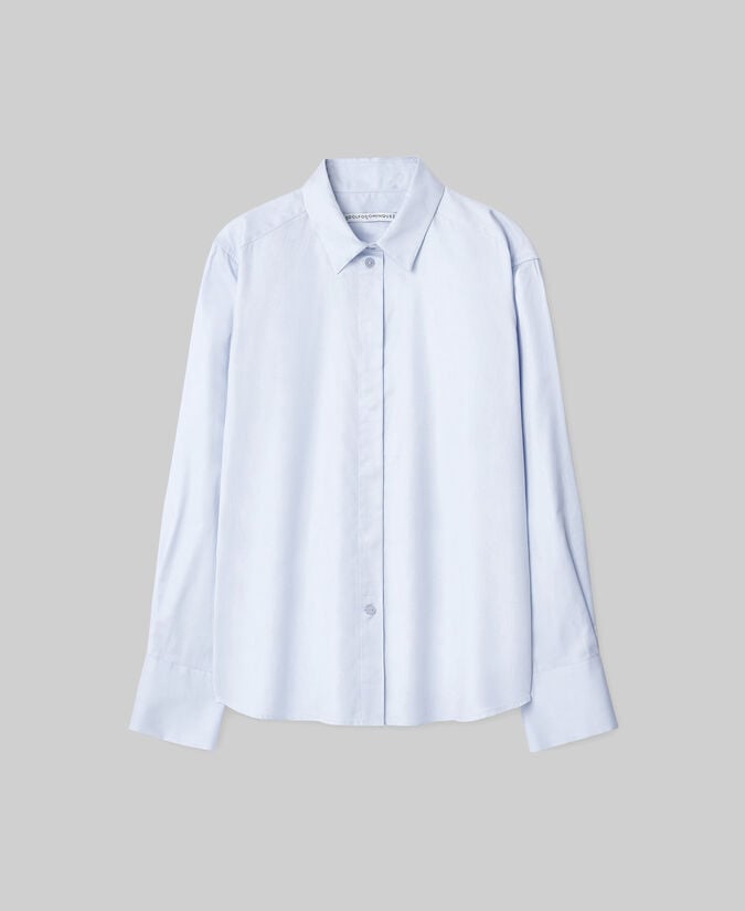 Adolfo Dominguez Camisa Algodón Azul Mujer