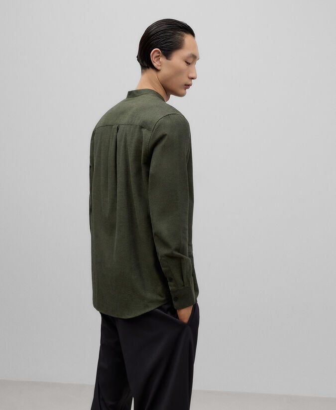 Adolfo Dominguez Camisa Algodón Cuello Mao Hombre