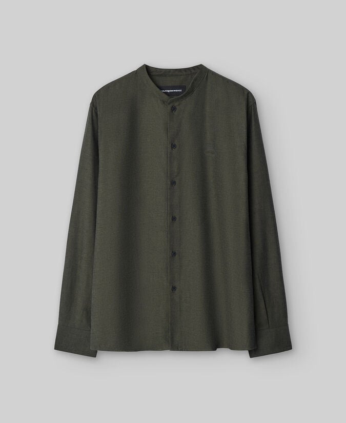 Adolfo Dominguez Camisa Algodón Cuello Mao Hombre