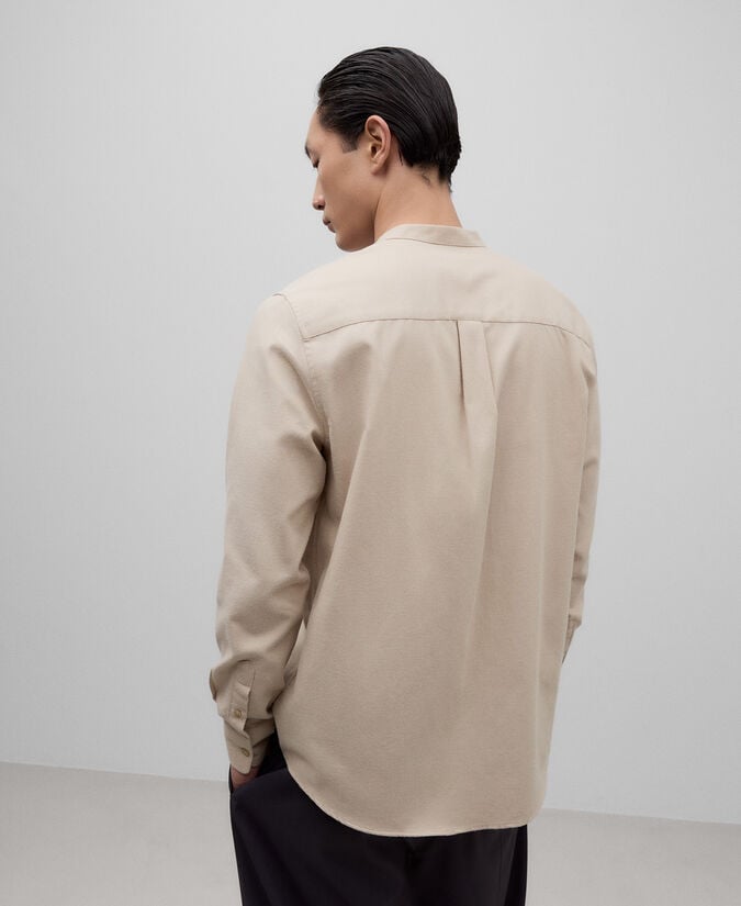 Adolfo Dominguez Camisa Algodón Cuello Mao Hombre