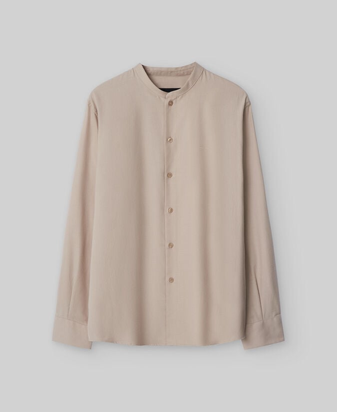 Adolfo Dominguez Camisa Algodón Cuello Mao Hombre