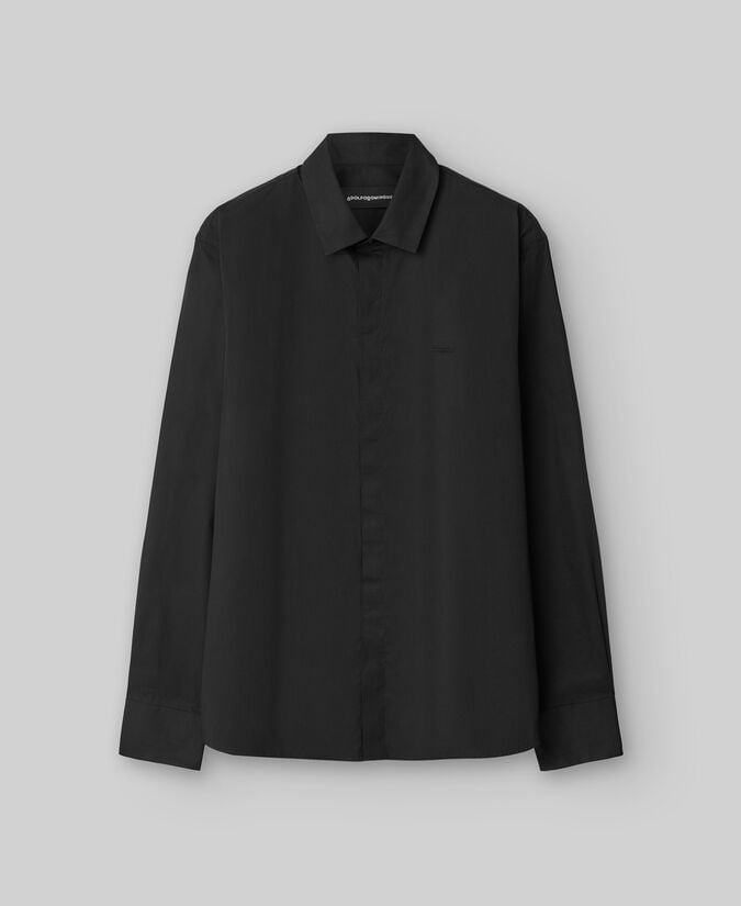 Adolfo Dominguez Camisa Algodón Negra Hombre