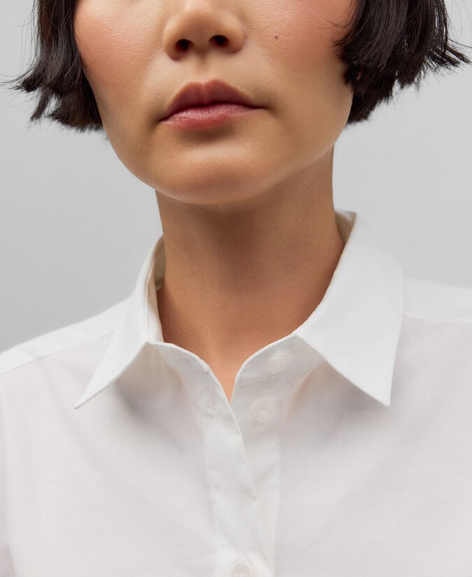 Adolfo Dominguez Camisa Blanca Algodón Mujer