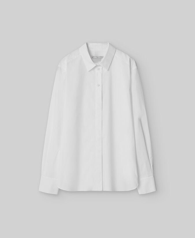 Adolfo Dominguez Camisa Blanca Algodón Mujer